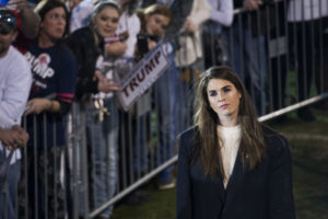 Hope Hicks in one of the Presidential campaigns on the Donald Trump.