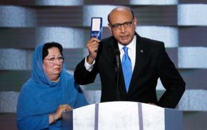 Khizr Khan and his wife Ghazala Khan qt the Democratic National Convention 2016.