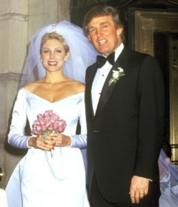 Donald Trump's and Marla Maple's Wedding Photo.