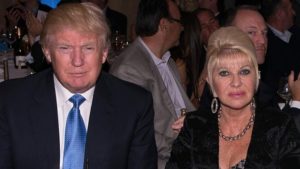 Donald Trump with his first wife Ivana Trump.