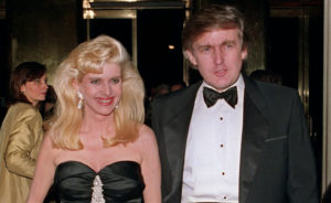 DOnald Trump with his then wife Ivana Trump. The couple divorced in 1992 where Ivana moved out with her three children ;Donald Jr., Eric and Ivanka.
