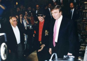 Michael Jackson and Donald Trump at the grand opening of Trump Taj Mahal.