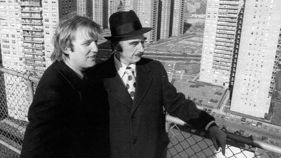 Memory: Young Donald Trump and his Father Fred Trump watching city from building.