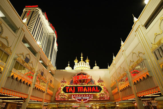 Trump's Taj Mahal Casino which was once the largest casino in Atlantic City.