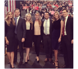 Donald Trump's beautiful family with his children and children in laws. Kellyanne Conway had a opportunity to work with them all closely.