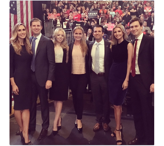 Donald Trump's beautiful family with his children and children in laws. Kellyanne Conway had a opportunity to work with them all closely.