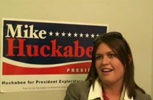 Sarah Huckabee for her father Mike Huckabee's Presidential Campaign.