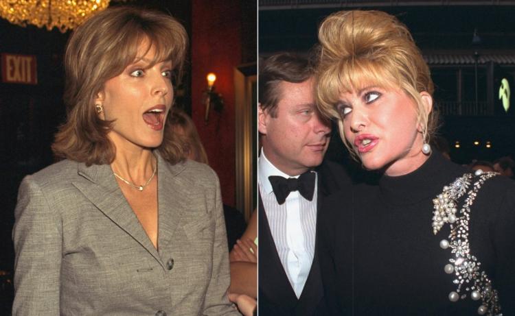 Donald Trump's ex wives Ivana Trump and Marla Maples. Donald left Ivana for Marla Maples.