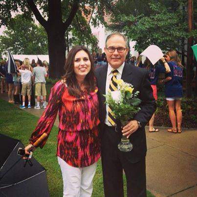 Scott Pruitt with his wife Marlyn Pruit. The couple got married in 1990.