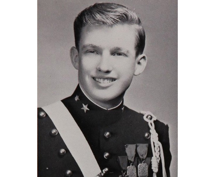The photo of young Trump right after he was out from high school.