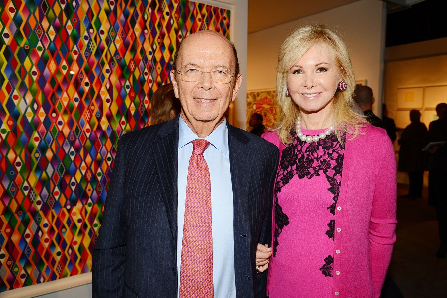 Wilbur Ross Jr and his wife Hilary Geary Ross