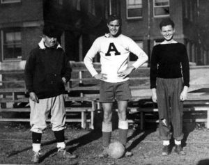 George H W bush in his college years. He loved football.