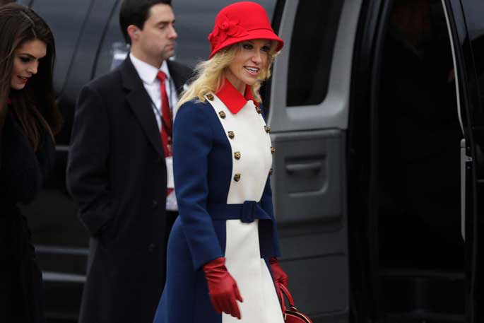 Kellyanne wore this legendary dress in Trump's inauguration. This is trending in US right now.