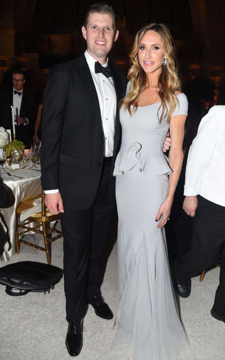 Eric Trump with his wife Lara Yunaska at candle night dinner.