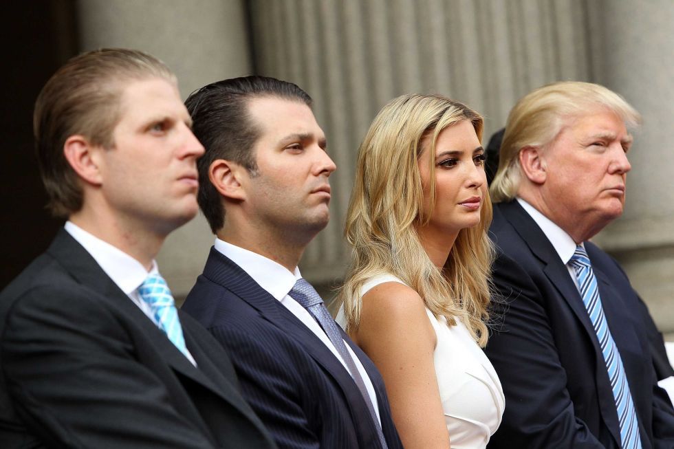 The eldest children of Donald Trump: Eric, Ivanka and Donald Jr.