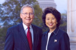 Elaine Chao with husband Mitch Cornell.