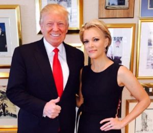 Megyn Kelly along with Donald Trump. Kelly is considered as one of the arch rivals of Trump in the media.