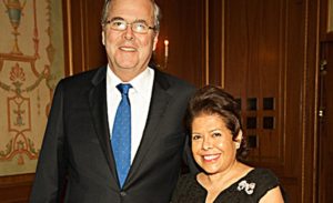 Jeb Bush with his wife.