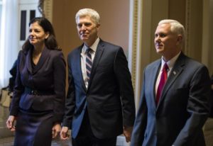 Kelly Ayote with Vice President Mike Pence.