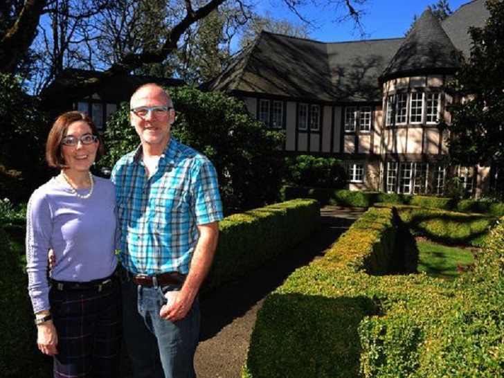 Governor Kate Brown with her husband Dan Brown.