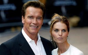 Arnold Schwarzenegger with his former wife.