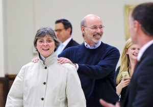 Frances Wolf with her husband governor Tom Wolf.