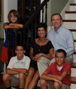 Mick Mulvaney with his wife Pamela West and children.