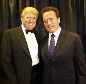 President of United States Donald Trump with Arnold Schwarzenegger.