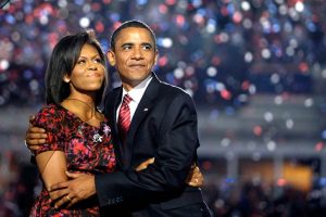 Former President Barack Obama and his first lady Michelle Obama together. The couple had a love marriage and got married in 1998.