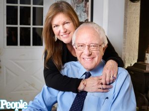 Bernie Sanders with his wife.