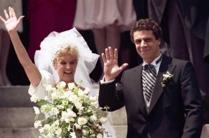 Picture of Kerry Kennedy and Andrew Cuomo's marriage in 1991. They divorced in 2005.