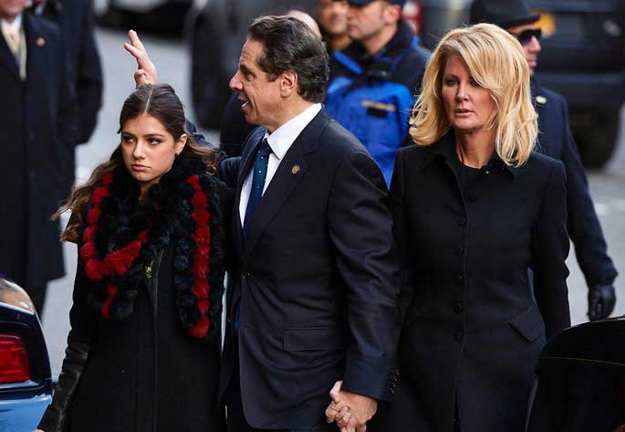 Michaela Cuomo with her father Andrew Cuomo and his girlfriend Sandra Lee. She seems to have good relationship with Sandra too.