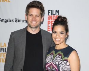 America Ferera with her husband. The couple has been together for twelve years.