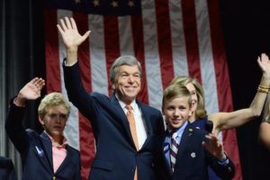 Roy Blunt with his wife and adopted son.