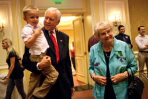 Orin Hatch with his wife.