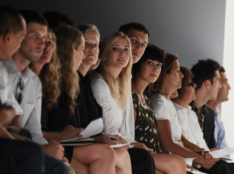  Ivanka Trump (6th L) and Jared Kurshner (6th R), owner of the New York Observer, attend the Narciso Rodriguez 2008 Fashion Show during the Mercedes-Benz Fashion Week Spring 2008 on September 9, 2007 in New York City. 