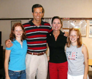 John Thone with his wife and children. The couple has two daughters.
