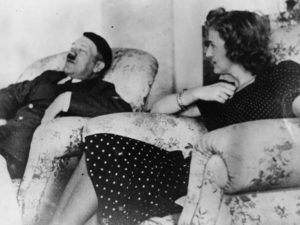 Hitler and Eva Braun, his wife and a long time mistress.