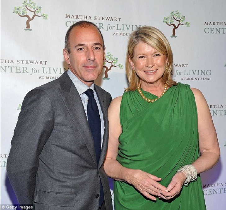 Martha Stewart with another TV personality Matt Lauer.