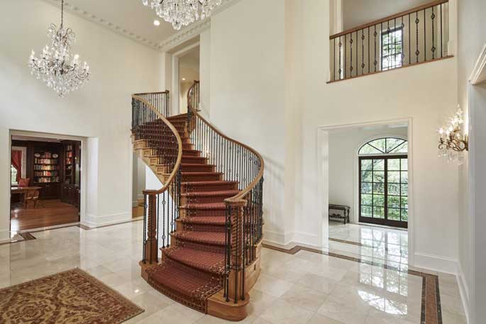 S-Shape Staircase inside the Mansion.