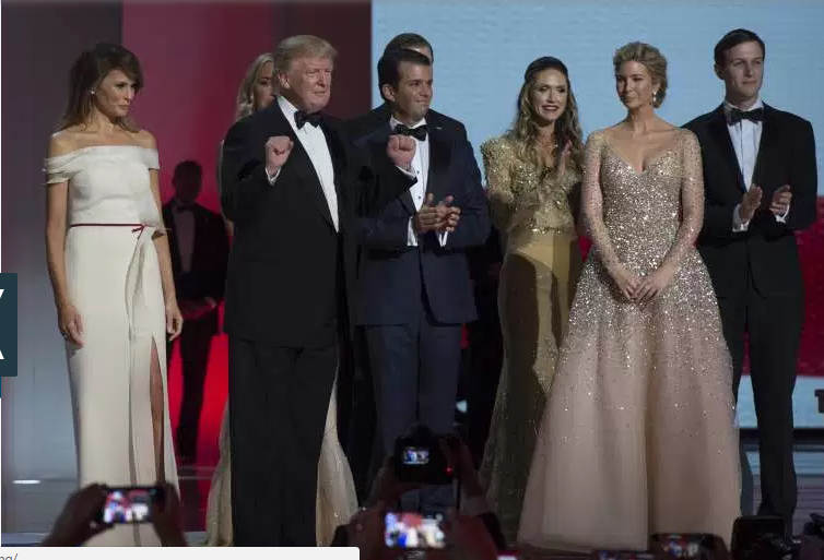 Lara Trump in the inaugral ball of President Donald Trump.