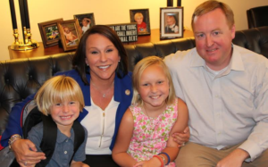 Marth ROby with her husband Keith Roby and two children.