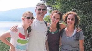 Merrick Garland with his wife and two daughter. Both of them went to Yale University.