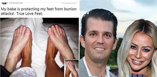 Aubrey O’Day played FOOTSIES with Donald Trump Jr in 2012 photo