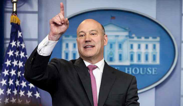 Gary Cohn delivering speech as 11th Director of the National Economic Council and the chief economic advisor to President Donald Trump from 2017 to 2018