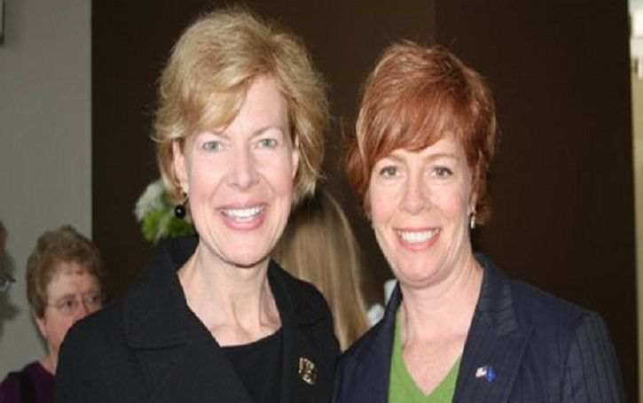 Tammy Baldwin with her ex-partner Lauren Azar 